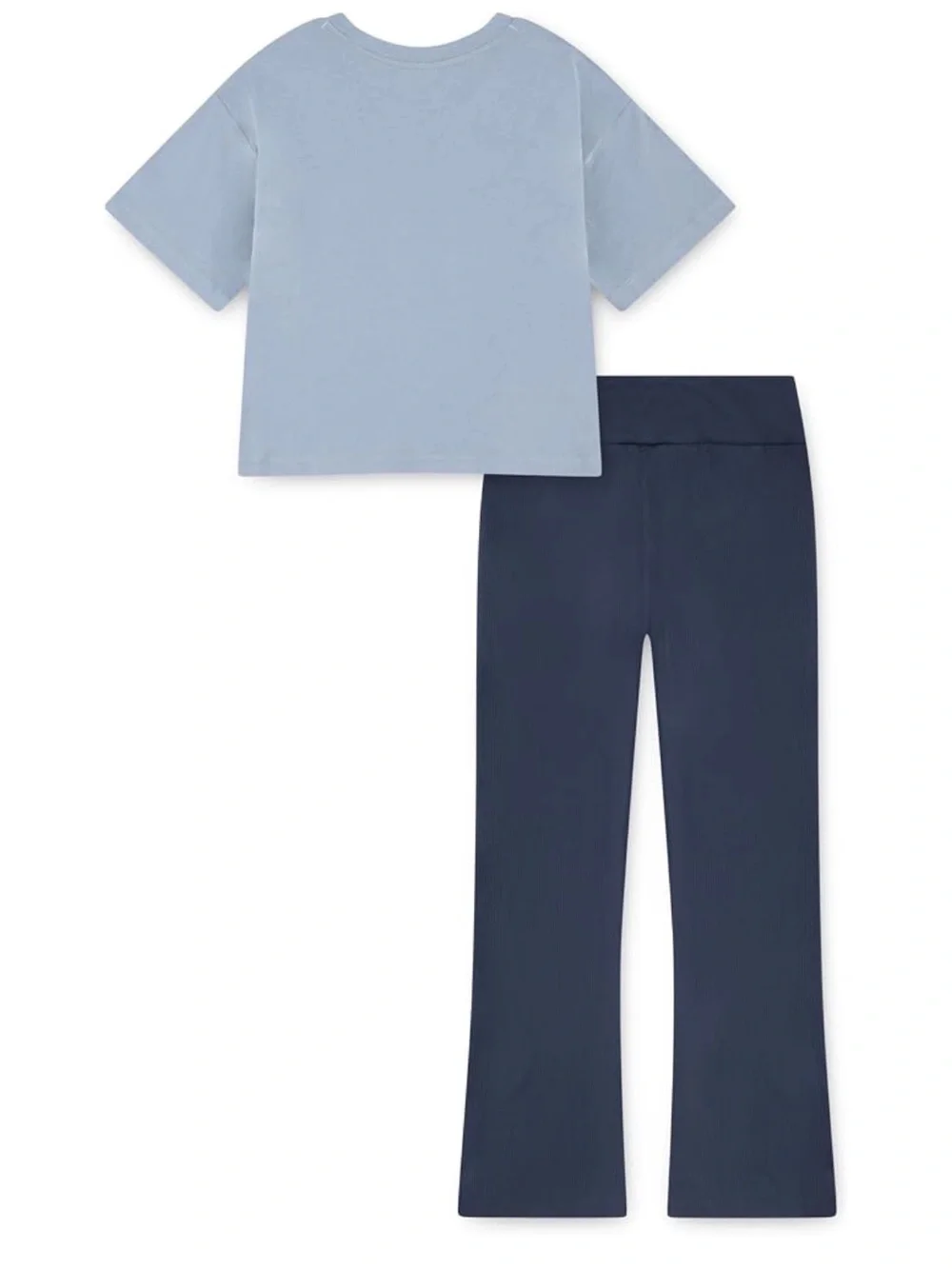 Converse Girls Boxy Logo S/S Tee & Flared Leggings  - Navy - S (8/10)